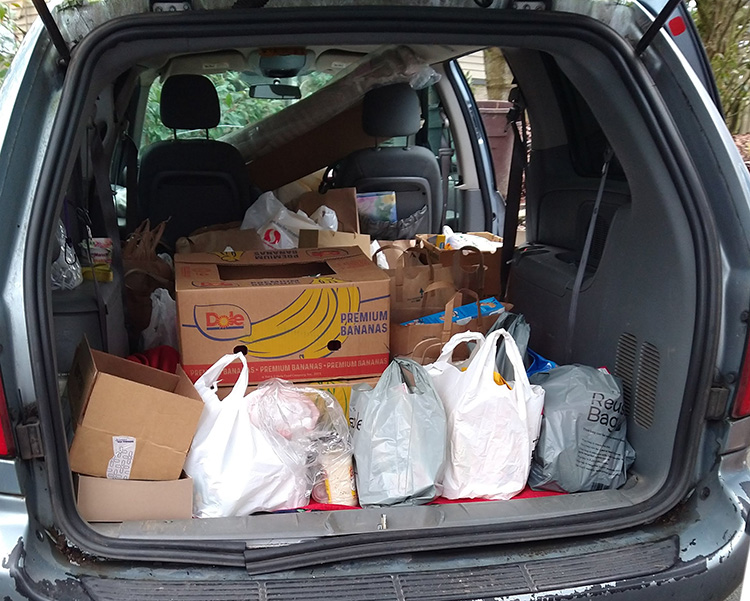 Food Donations at the Free Shred Event.